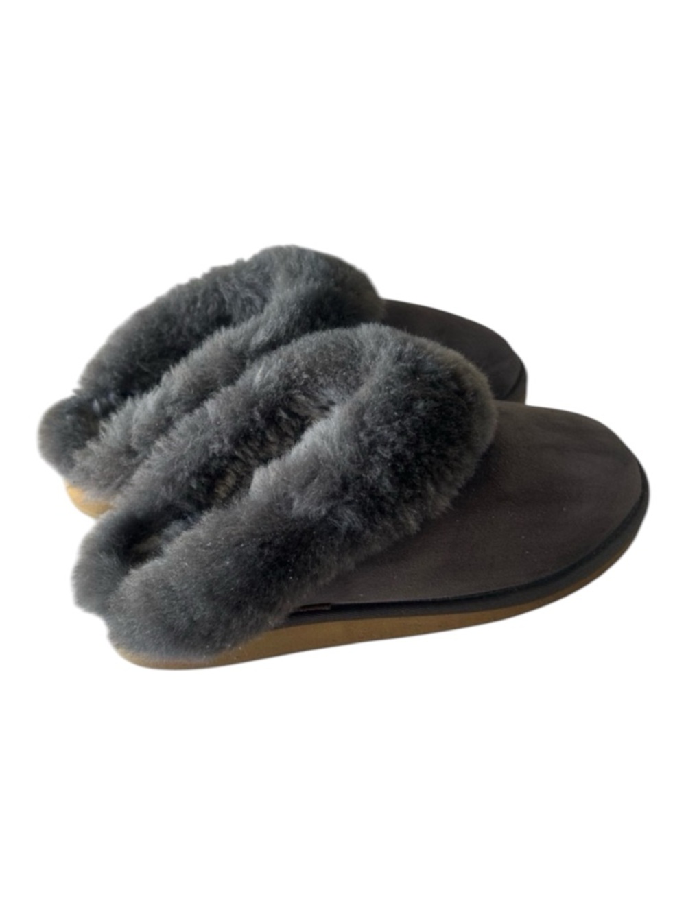 OVERLAND Australian Merino Sheepskin Mules Indoor Outdoor Sole Grey Size 8